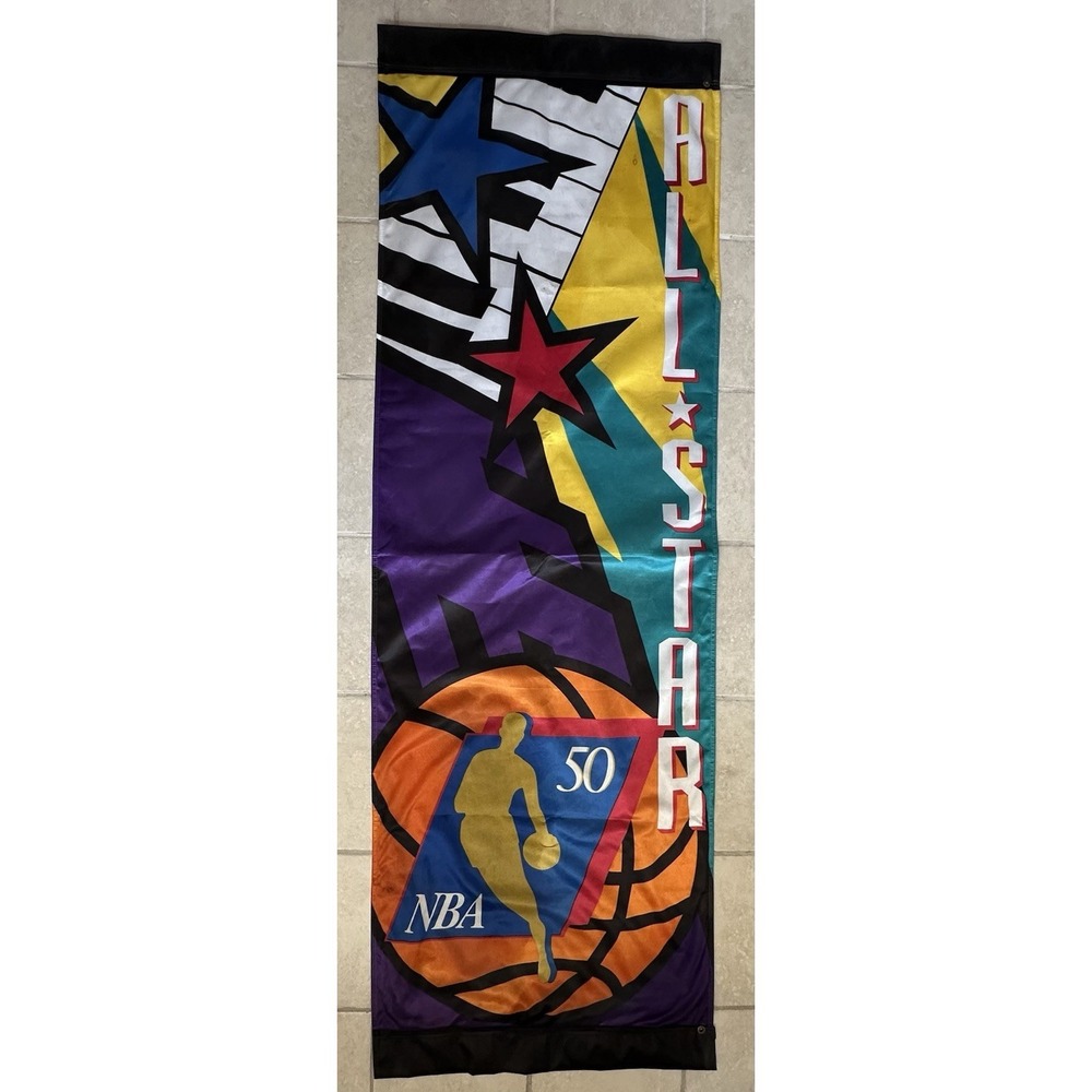 Ultra Rare 1997 NBA All Star Game Banner Cleveland Cavaliers Gund Arena